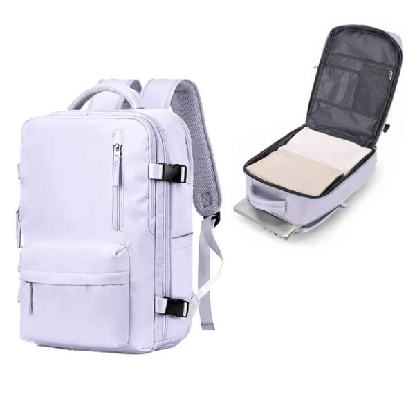 Travel backpack, women's short distance travel bag, large capacity college student computer backpack, business trip luggage bag - Image 17
