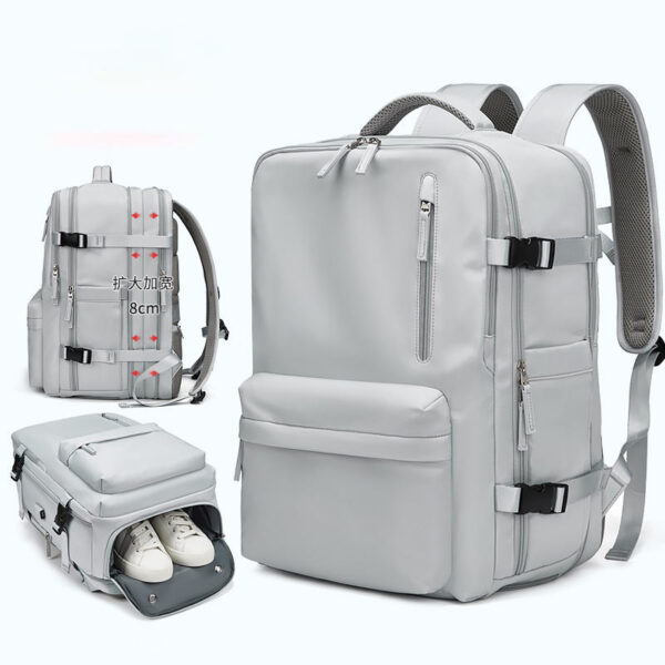Waterproof 18 Inch Laptop Backpacks School Bags with usb Dily Life Vintage Unisex Leather Student Backpack for Men - Image 2