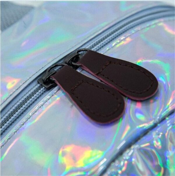 Holographic Laser Backpack Embroidered Crybaby Letters Hologram Backpack set School Bag +shoulder bags +penbags 3pcs/set - Image 6
