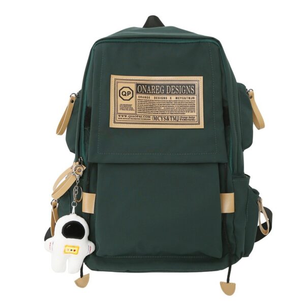 New Nylon Girls Trendy Shoulder Bag College Fashion Backpack Large Capacity Leisure Travel Bag - Image 5