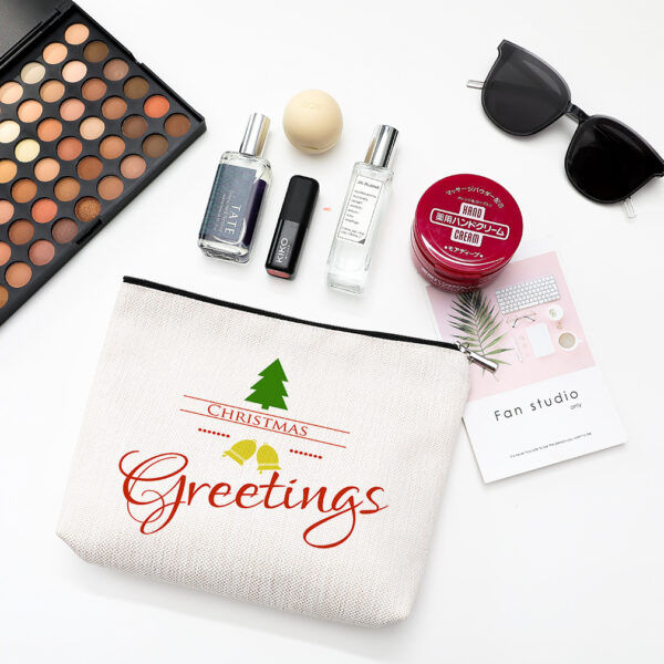 Cosmetic Bag Waterproof Cotton And Linen Zipper Bag Cosmetic Jewelry Storage Bag Travel Toiletry Storage Bag - Image 8