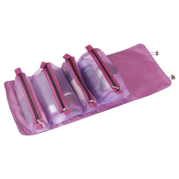 Detachable Cosmetic Bag Portable Large Capacity 4 in 1 Makeup Bags Portable Folding Travel Cosmetics Storage Toiletry Bag - Image 5