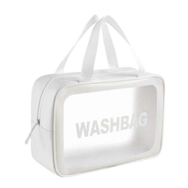 PU Transparent Wash Bag Waterproof Bath Bag TPU Translucent Storage Bag Cosmetic Bag - Image 8