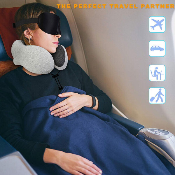 U Shaped Memory Foam Neck Pillows Soft Travel Pillow Neck Cervical Airplane Pillow 30*28*14CM Cervical Travel Healthcare Bedding - Image 6