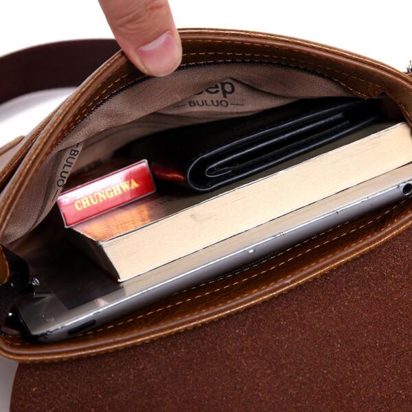 Man Pu Leather Messenger Shoulder Bags - Image 3