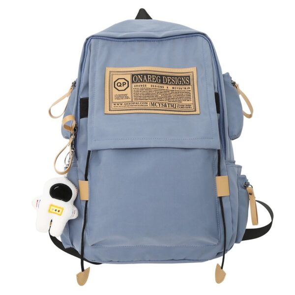 New Nylon Girls Trendy Shoulder Bag College Fashion Backpack Large Capacity Leisure Travel Bag - Image 10