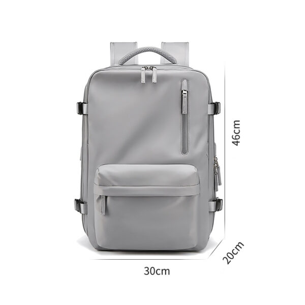 Waterproof 18 Inch Laptop Backpacks School Bags with usb Dily Life Vintage Unisex Leather Student Backpack for Men - Image 5