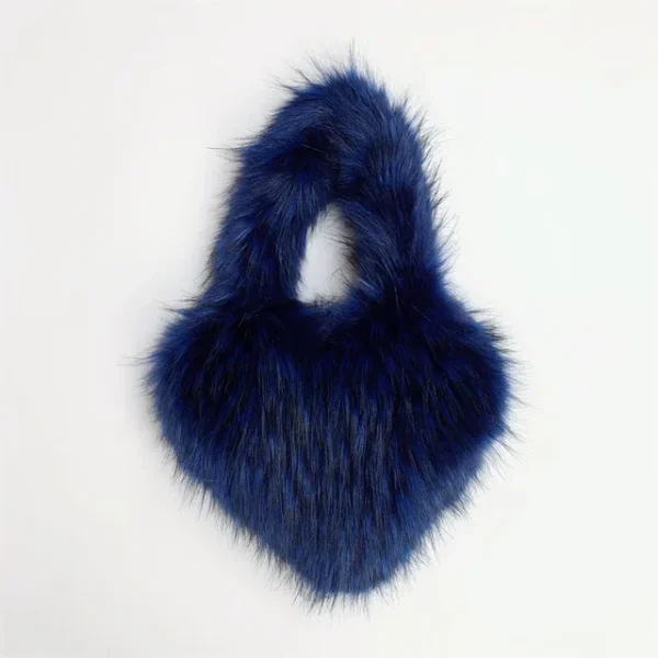 Faux Fur Shoulder Bag Heart Shaped Fluffy Plush Crossbody Bags for Women Oversized Tote Bags Lady Shopper Vintage Gothic Bags - Image 33