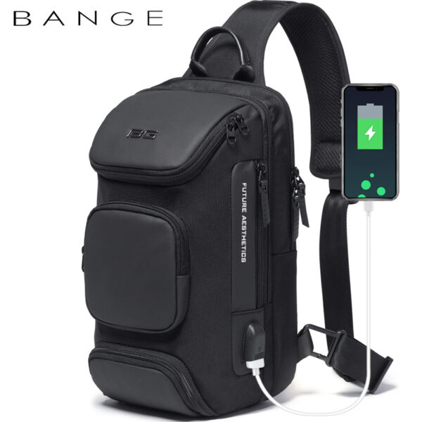 Sports Car New Travel Messenger Bag Technology USB Outdoor Fashion Casual Shoulder Bag Men's Chest Bag - Image 3