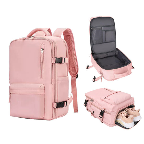 Travel backpack, women's short distance travel bag, large capacity college student computer backpack, business trip luggage bag - Image 21