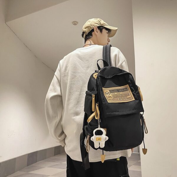 New Nylon Girls Trendy Shoulder Bag College Fashion Backpack Large Capacity Leisure Travel Bag - Image 2