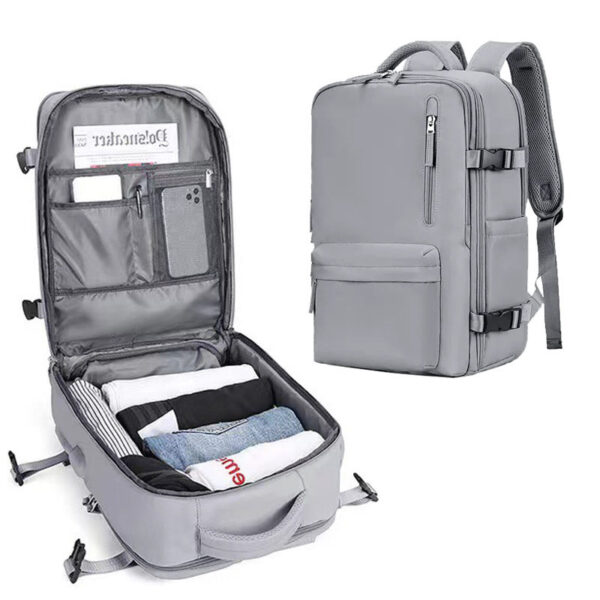 Travel backpack, women's short distance travel bag, large capacity college student computer backpack, business trip luggage bag - Image 18