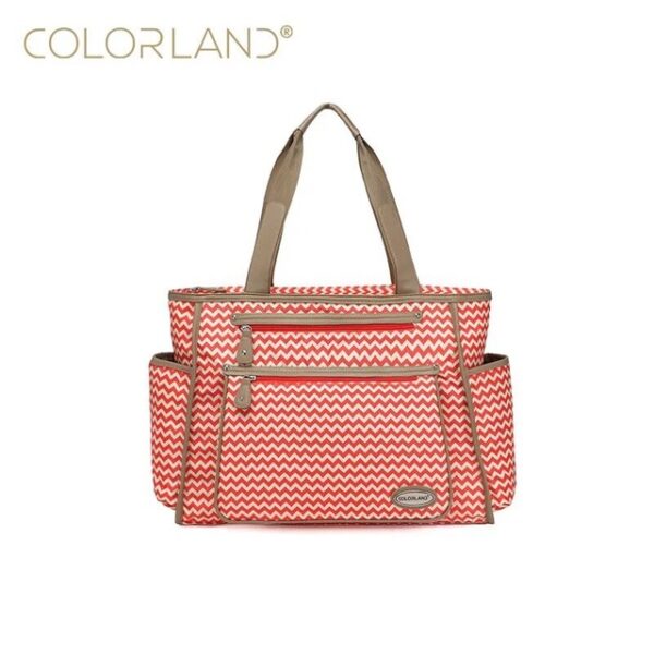Colorland Black White Stripes Baby Diaper Bag Organizer Fashion Mummy Maternity Bag Travel Messenger Changing Nappy Bags Handbag - Image 9