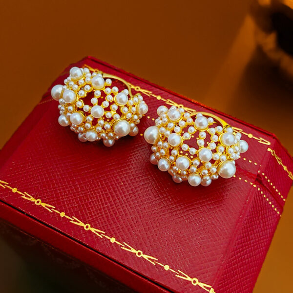French retro palace style earrings with light luxury and high-end feel - Image 6