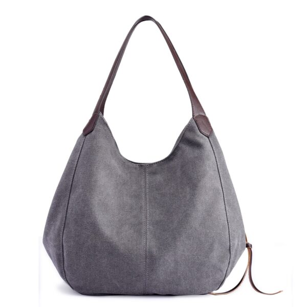 Piler Large Women Handbag Bag Canvas Zipper Pockets Brand Ladies Shoulder Bags Casual Large Women Bags Luxury Ladies Hand Bags - Image 3