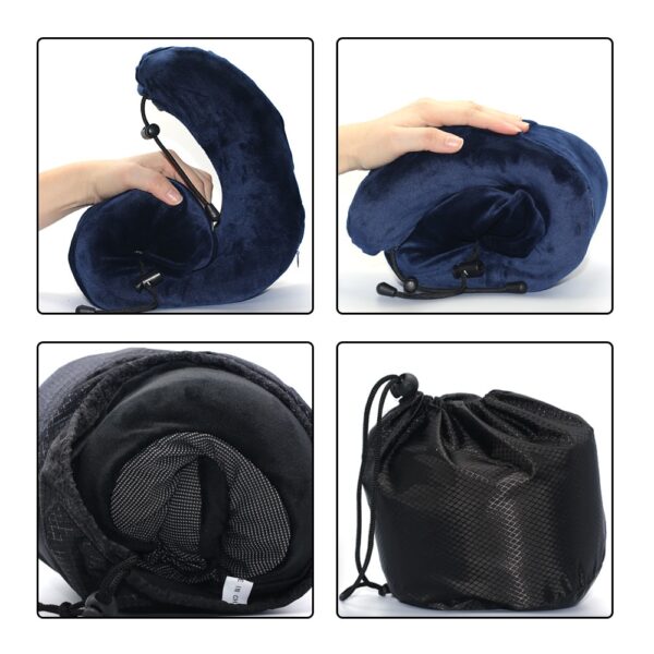 U Shaped Memory Foam Neck Pillows Soft Travel Pillow Neck Cervical Airplane Pillow 30*28*14CM Cervical Travel Healthcare Bedding - Image 3