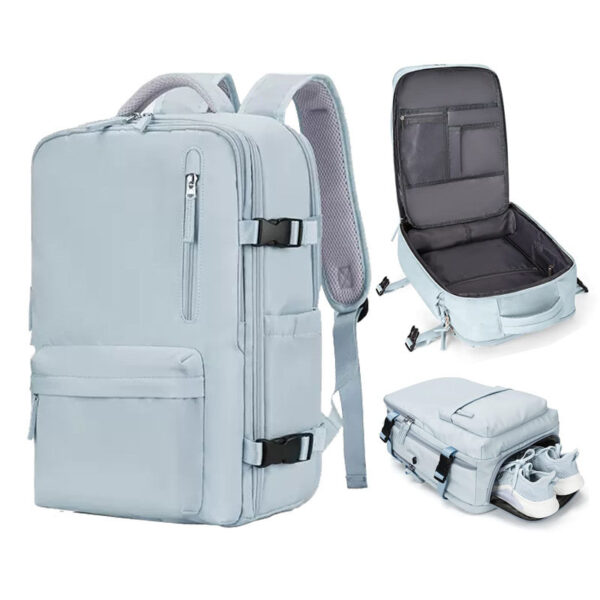 Travel backpack, women's short distance travel bag, large capacity college student computer backpack, business trip luggage bag - Image 20