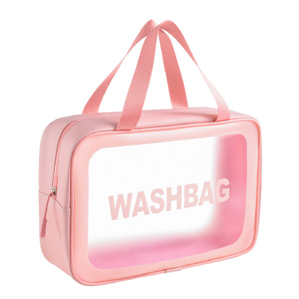 PU Transparent Wash Bag Waterproof Bath Bag TPU Translucent Storage Bag Cosmetic Bag - Image 4