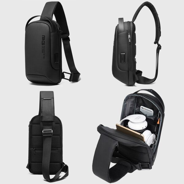 BANGE New Multifunction Crossbody Bag Shoulder Messenger Bags Male Waterproof Short Trip Chest Bag Pack for Men - Image 4