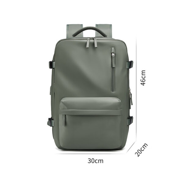 Waterproof 18 Inch Laptop Backpacks School Bags with usb Dily Life Vintage Unisex Leather Student Backpack for Men - Image 10