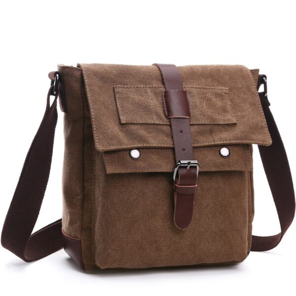 Men Business Messenger Bags For Men Shoulder Bag vintage Canvas Crossbody Pack Retro Casual Office Travel Bag - Image 2