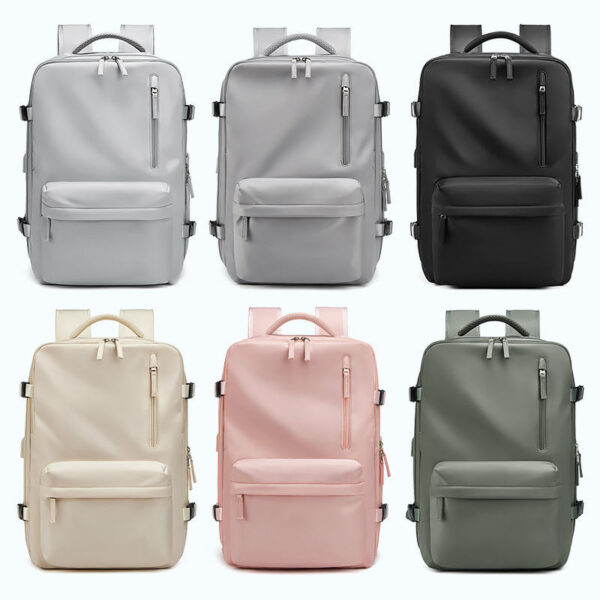 Waterproof 18 Inch Laptop Backpacks School Bags with usb Dily Life Vintage Unisex Leather Student Backpack for Men - Image 6