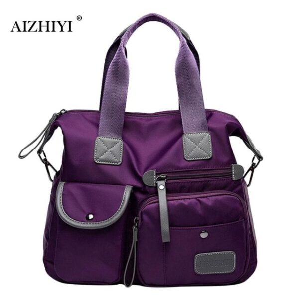 Multiuse Women Waterproof Handbag Nylon Tote Fashion Messenger Crossbody Bags for Women Top-Handle Shoulder Purse Travel Bag - Image 8