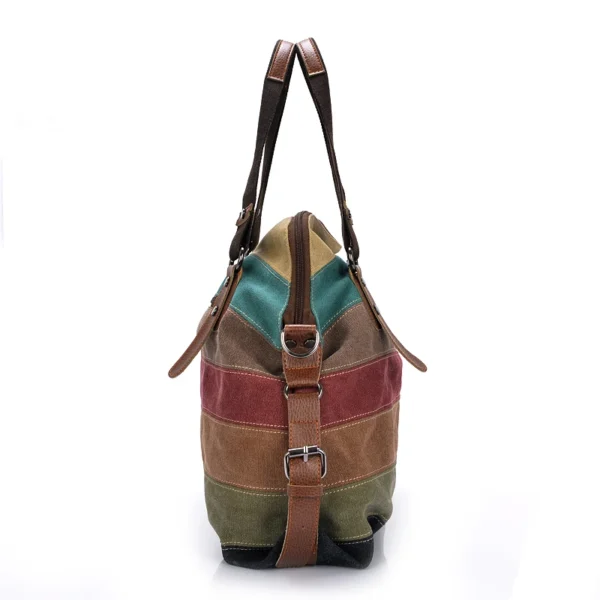 Canvas Bag Brand Women Handbag Patchwork Casual Women Shoulder Bags Female Messenger Bag Ladies - Image 3
