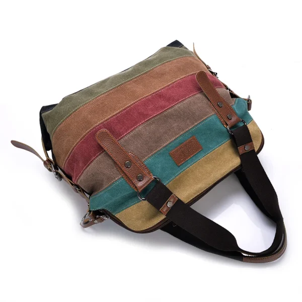Canvas Bag Brand Women Handbag Patchwork Casual Women Shoulder Bags Female Messenger Bag Ladies - Image 5