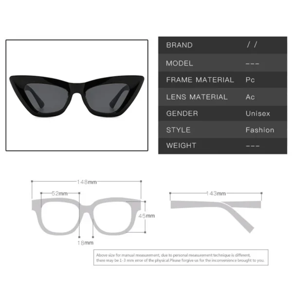 Women's retro square glasses with sunglasses - Image 5