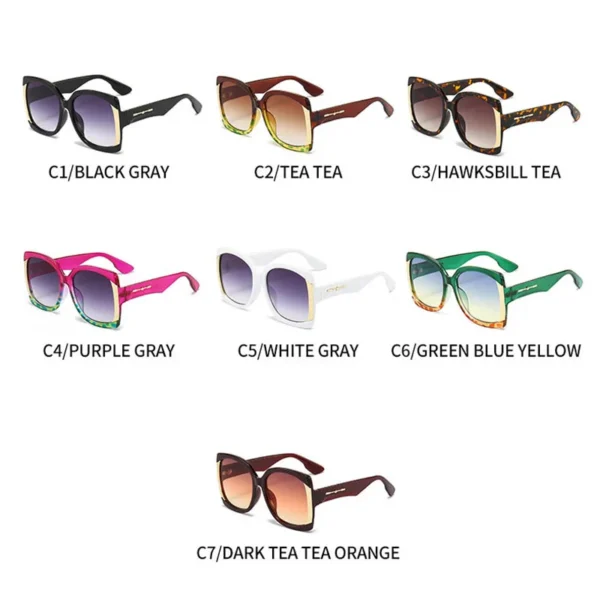 Luxury Brand Square Sunglasses For Women Retro Vintage Oversized Gradient Sun Glasses Female Shades Ladies Oculos De Sol Feminin - Image 6