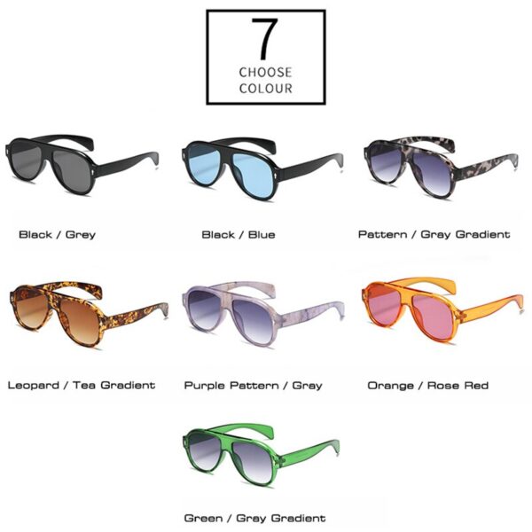 Retro Punk Men Pilot Sunglasses Fashion Rivets Decoration Gradient Eyewear Shades UV400 Women Trending Purple Sun Glasses - Image 5