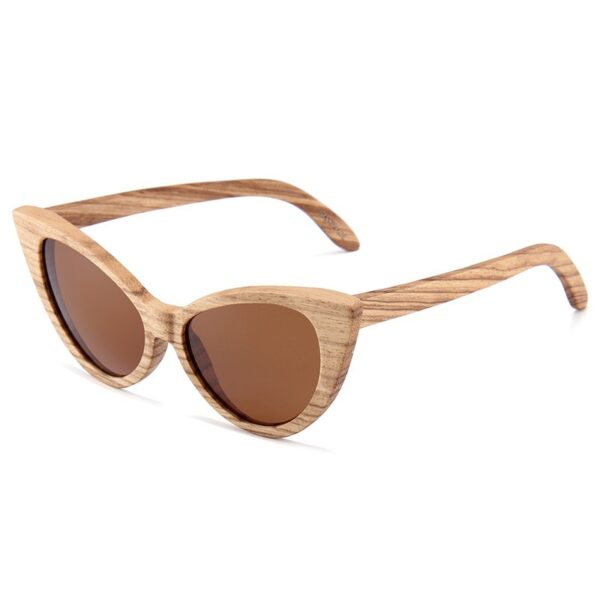 Retro All Wood Glasses Fishing Travel Cat Eye Polarized Sunglasses - Image 6