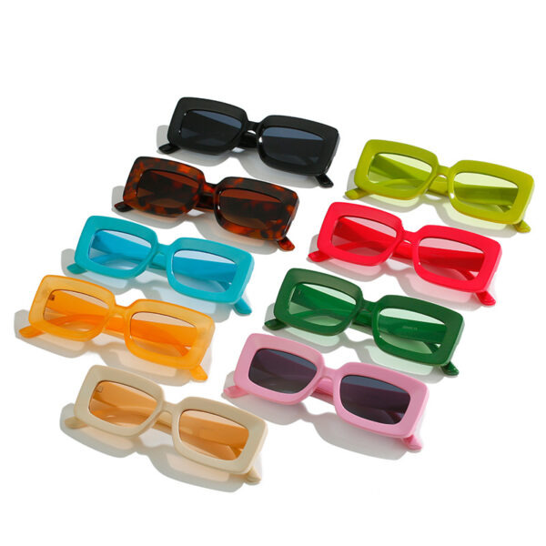 New Square Sunglasses Beach Small Frame Glasses Fashion Beach Jelly-Colored Sunglasses Women - Image 5