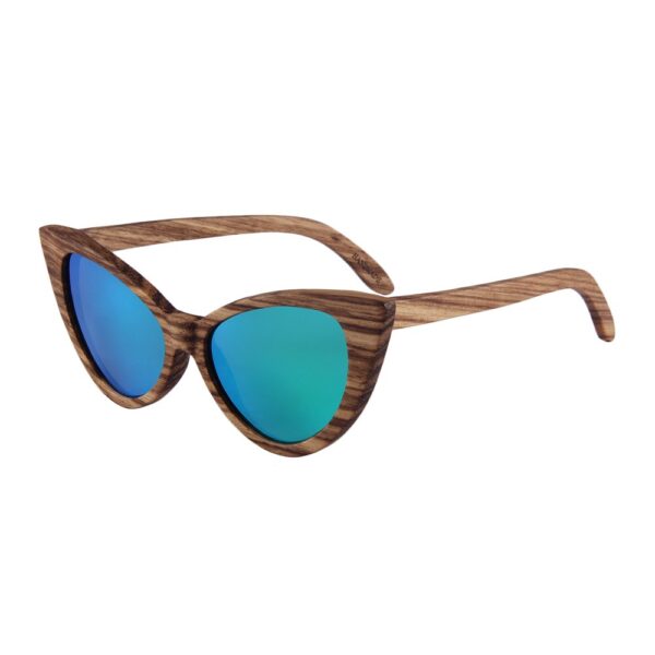 Retro All Wood Glasses Fishing Travel Cat Eye Polarized Sunglasses - Image 3