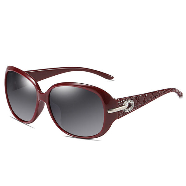 Sunglasses, women's classic diamond studded sunglasses, UV resistant driving polarized glasses - Image 4