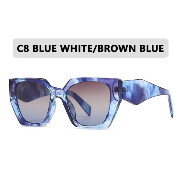 Luxury Brand Square Sunglasses New Ladies Men's Large Frame Shades Women's Vintage Glasses UV400 - Image 13