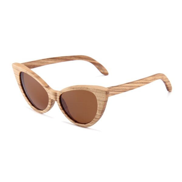 Retro All Wood Glasses Fishing Travel Cat Eye Polarized Sunglasses - Image 4
