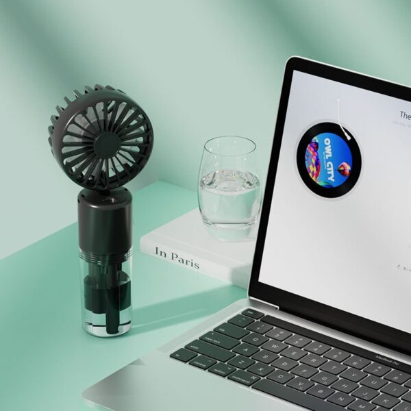 Spray fan water replenisher mute portable charging student dormitory mini handheld small fan - Image 11