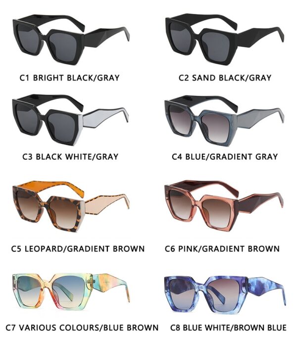 Luxury Brand Square Sunglasses New Ladies Men's Large Frame Shades Women's Vintage Glasses UV400 - Image 6