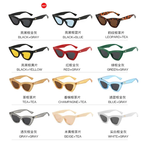 Women's retro square glasses with sunglasses - Image 6