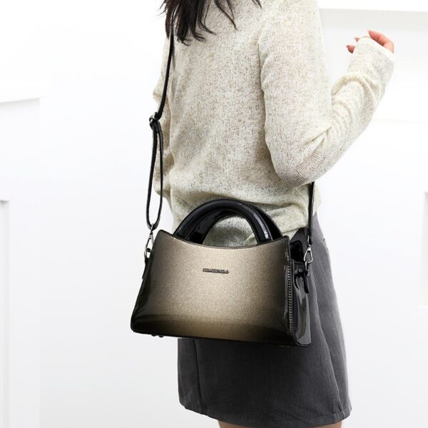 New PU soft leather texture messenger bag fashion simple solid color shoulder bag casual light handbag - Image 3
