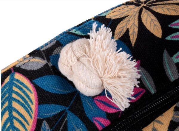 printing leaves shoulder bags cotton shoulder bags for girls large size beach bags shopping bags MN181 - Image 3