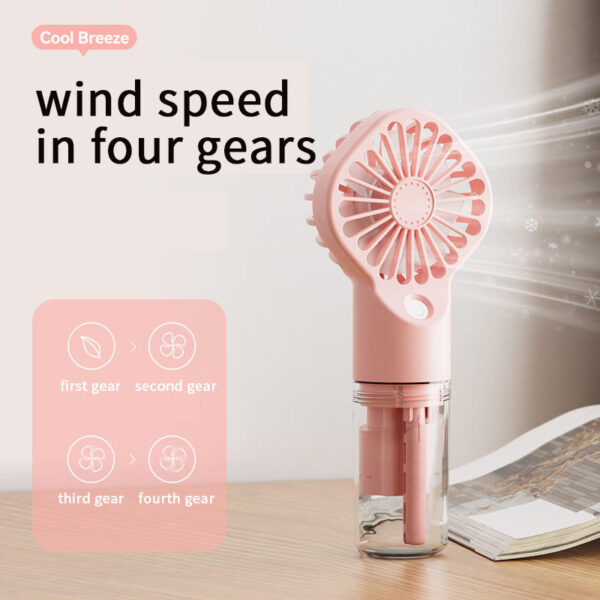 Spray fan water replenisher mute portable charging student dormitory mini handheld small fan - Image 3