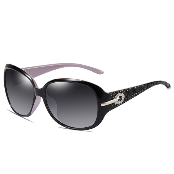 Sunglasses, women's classic diamond studded sunglasses, UV resistant driving polarized glasses - Image 2