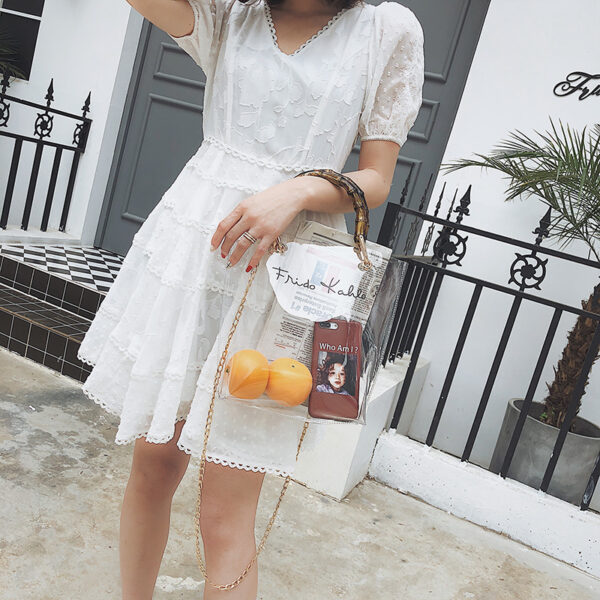 Small Handbag Transparent Women Hand Bags Chain Straw bag Lady Travel Beach Shoulder Cross Body Bag Holiday-in Shoulder Bags - Image 5