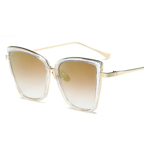 Big Cat Eye Sunglasses Women Black Mirror Sun Glasses Fashion Brand Designer High Quality Vintage Sunglass - Image 8