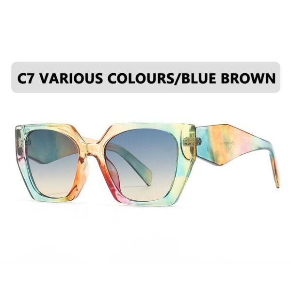 Luxury Brand Square Sunglasses New Ladies Men's Large Frame Shades Women's Vintage Glasses UV400 - Image 12