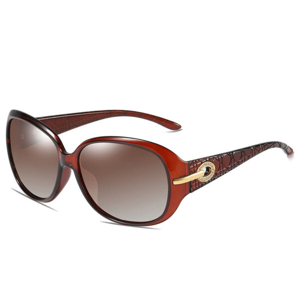 Sunglasses, women's classic diamond studded sunglasses, UV resistant driving polarized glasses - Image 3