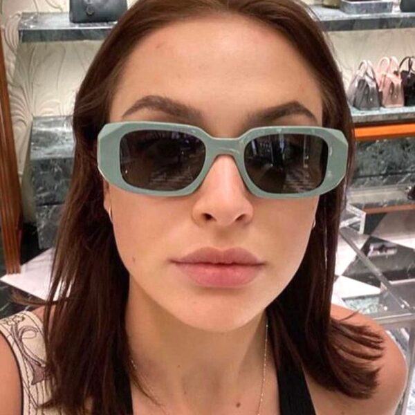 New Small Square Sunglasses Women Brand Designer Wide Frame Vintage White Sun Glasses UV400 Fashion Female Shades